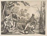 Meleager and Atalanta, François Chauveau  French, Etching