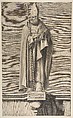 St. Augustine, Nicolas Pitau French, Engraving with etching