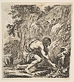 St. John the Baptist Drawing Water from a Spring, Stefano della Bella Italian, Etching with engraving; second state of four