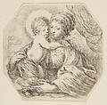 Virgin and Christ Child, an octagonal composition, Stefano della Bella  Italian, Etching