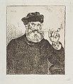 The Smoker (Le Fumeur), Edouard Manet (French, Paris 1832–1883 Paris), Etching on blue laid paper, final state (II)