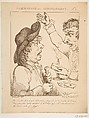 Admiration with Astonishment (Le Brun Travested, or Caricatures of the Passions), Thomas Rowlandson British, Etching, printed in brown ink