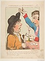 Admiration with Astonishment (Le Brun Travested, or Caricatures of the Passions), Thomas Rowlandson British, Hand-colored etching, printed in brown ink