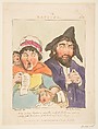 Rapture (Le Brun Travested, or Caricatures of the Passions), Thomas Rowlandson British, Hand-colored etching, printed in brown ink