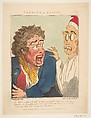 Terrour or Fright (Le Brun Travested, or Caricatures of the Passions), Thomas Rowlandson British, Hand-colored etching, printed in brown ink