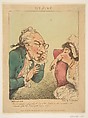 Desire (Le Brun Travested, or Caricatures of the Passions), Thomas Rowlandson British, Hand-colored etching, printed in brown ink