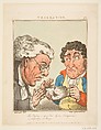Veneration (Le Brun Travested, or Caricatures of the Passions), Thomas Rowlandson British, Hand-colored etching, printed in brown ink