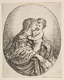 Virgin Embracing the Christ Child, Stefano della Bella Italian, Etching; second state of three