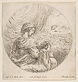 Virgin Nursing the Christ Child, Stefano della Bella Italian, Etching; second state of two