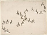 Twenty-four Cavaliers Form a Double S, Stefano della Bella  Italian, Etching