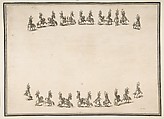 Twenty-four Cavaliers in Two Columns, Stefano della Bella  Italian, Etching