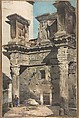 View of the Forum, Victor Laloux  French, Watercolor, traces of graphite