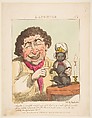 Laughter (Le Brun Travested, or Caricatures of the Passions), Thomas Rowlandson British, Etching, printed in brown ink, hand-colored