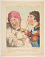 Acute Pain (Le Brun Travested, or Caricatures of the Passions), Thomas Rowlandson British, Etching, printed in brown ink, hand-colored