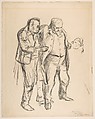 Seated Man on the Telephone (recto); Two Standing Men (verso), John Sloan (American, Lock Haven, Pennsylvania 1871–1951 Hanover, New Hampshire), Graphite