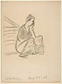 Crouching Woman, John Sloan American, Graphite