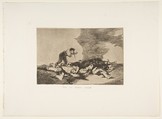 Plate 12 from "The Disasters of War" (Los Desastres de la Guerra): 'This is what you were born for' (Para eso habeis nacido), Goya (Francisco de Goya y Lucientes) Spanish, Etching, lavis, drypoint, burin