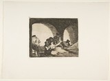 Plate 13 from "The Disasters of War" (Los Desastres de la Guerra): 'Bitter to be Present' (Amarga presencia), Goya (Francisco de Goya y Lucientes)  Spanish, Etching, lavis, drypoint, burin and burnisher