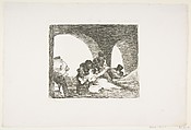 Plate 13 from "The Disasters of War" (Los Desastres de la Guerra): 'Bitter to be Present' (Amarga presencia), Goya (Francisco de Goya y Lucientes)  Spanish, Etching, burin