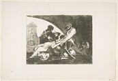 Plate 11 from "The Disasters of War" (Los Desastres de la Guerra): 'Neither do these' (Ni por esas), Goya (Francisco de Goya y Lucientes)  Spanish, Etching, drypoint, burin (working proof)