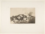 Plate 22 from "The Disasters of War" (Los Desastres de la Guerra): 'Even worse' (Tanto y mas), Goya (Francisco de Goya y Lucientes)  Spanish, Etching, lavis, burin