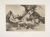 Plate 16 from "The Disasters of War" (Los Desastres de la Guerra): 'They make use of them' (Se aprovechan), Goya (Francisco de Goya y Lucientes)  Spanish, Etching, lavis, drypoint, burin, burnisher