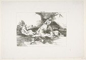 Plate 16 from "The Disasters of War" (Los Desastres de la Guerra): 'They make use of them' (Se aprovechan), Goya (Francisco de Goya y Lucientes)  Spanish, Etching, drypoint (proof impression)