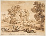 Landscape with Shepherd and Shepherdess, Richard Earlom  British, Mezzotint with etching