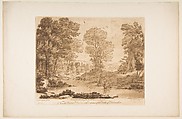 Landscape with Cupid and Psyche, Richard Earlom  British, Mezzotint with etching