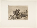 Plate 43 from "The Disasters of War" (Los Desastres de la Guerra): 'This too' (Tambien esto), Goya (Francisco de Goya y Lucientes)  Spanish, Etching, burnished aquatint, burnisher