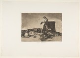 Plate 48 from "The Disasters of War" (Los Desastres de la Guerra): Cruel tale of woe! (Cruel Lástima!), Goya (Francisco de Goya y Lucientes) Spanish, Etching, burnished lavis, burin, burnisher