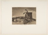 Plate 48 from "The Disasters of War" (Los Desastres de la Guerra): 'Cruel tale of woe!' (Cruel Lástima!), Goya (Francisco de Goya y Lucientes)  Spanish, Etching, burnished lavis, burin, burnisher