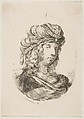 Sultan wearing a fur and a turban, from 'Several heads in the Persian style' (Plusieurs têtes coiffées à la persienne), Stefano della Bella Italian, Etching; second state of two