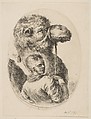 A slave holds a camel by the bridle, from "Several heads in the Persian style" (Plusieurs têtes coiffées à la persienne), Stefano della Bella  Italian, Etching; second state of two
