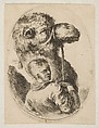 A slave holds a camel by the bridle, from 'Several heads in the Persian style' (Plusieurs têtes coiffées à la persienne), Stefano della Bella  Italian, Etching; second state of two