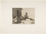 Plate 54 from "The Disasters of War" (Los Desastres de la Guerra): Appeals are in vain (Clamores en vano), Goya (Francisco de Goya y Lucientes)  Spanish, Etching, lavis, burin, burnisher