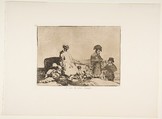 Plate 61 from "The Disasters of War" (Los Desastres de la Guerra): 'Perhaps they are of another breed' (Si son de otro linage), Goya (Francisco de Goya y Lucientes) Spanish, Etching, lavis, drypoint, burin, burnisher