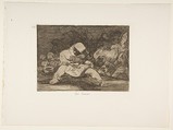Plate 68 from "The Disasters of War" (Los Desastres de la Guerra): 'What madness!' (Que locura!), Goya (Francisco de Goya y Lucientes)  Spanish, Etching, lavis, burin
