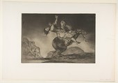 The horse abductor, from "The Disparates" (Follies / Irrationalities)

, Goya (Francisco de Goya y Lucientes)  Spanish, Etching, burnished aquatint, drypoint