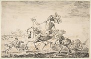 Death on the Battlefield, from 'The five deaths' (Les cinq Morts), Stefano della Bella  Italian, Etching; proof state retouched with graphite and pen and brown ink