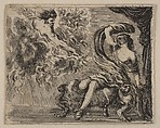 Jupiter and Semele, from 'Game of Mythology' (Jeu de la Mythologie), Stefano della Bella Italian, Etching; first state of five