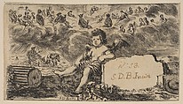 Title page: Cupid, from 'Game of Mythology' (Jeu de la Mythologie), Stefano della Bella  Italian, Etching
