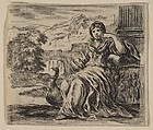 Juno, from 'Game of Mythology' (Jeu de la Mythologie), Stefano della Bella  Italian, Etching; first state of five