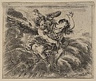 Boreas and Oreithyia, from 'Game of Mythology' (Jeu de la Mythologie), Stefano della Bella  Italian, Etching; first state of five