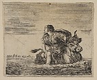 Jupiter and Europa, from 'Game of Mythology' (Jeu de la Mythologie), Stefano della Bella  Italian, Etching; first state of five