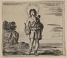 Apollo, from 'Game of Mythology' (Jeu de la Mythologie), Stefano della Bella  Italian, Etching; first state of five