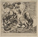 Phaeton, from 'Game of Mythology' (Jeu de la Mythologie), Stefano della Bella  Italian, Etching; first state of five