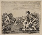 Latona, from 'Game of Mythology' (Jeu de la Mythologie), Stefano della Bella  Italian, Etching; first state of five