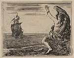 Theseus and Ariadne, from 'Game of Mythology' (Jeu de la Mythologie), Stefano della Bella  Italian, Etching; first state of five