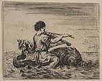 Arion, from 'Game of Mythology' (Jeu de la Mythologie), Stefano della Bella  Italian, Etching; first state of five